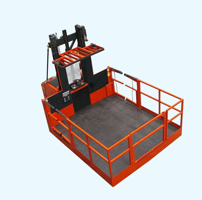 Order selector with large gated operator compartment to suit furniture handling