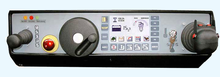 Control console with multifunction handle